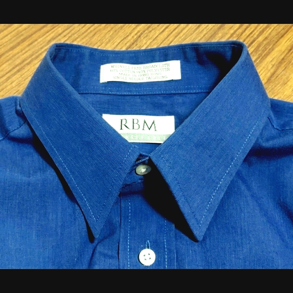 🧥♂️Men's Large Button Down Shirt Long Sleeve Blue